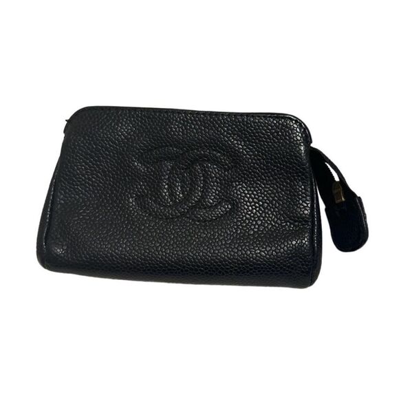 Chanel mini logo leather clutch - Picture 1 of 12